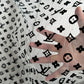 Handmade White Louis Vuitton Mesh Flocking Fabric for Dress Mosquito Net Custom