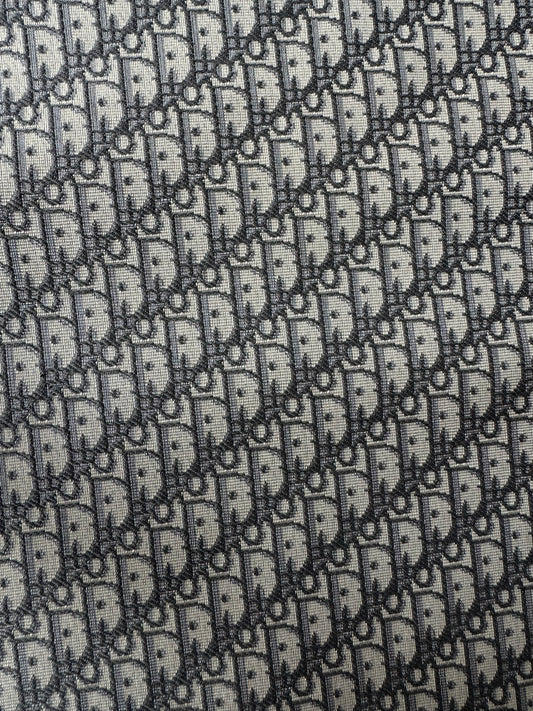 Light Grey Jacquard Dior Fabric for Custom Hats and Shoes