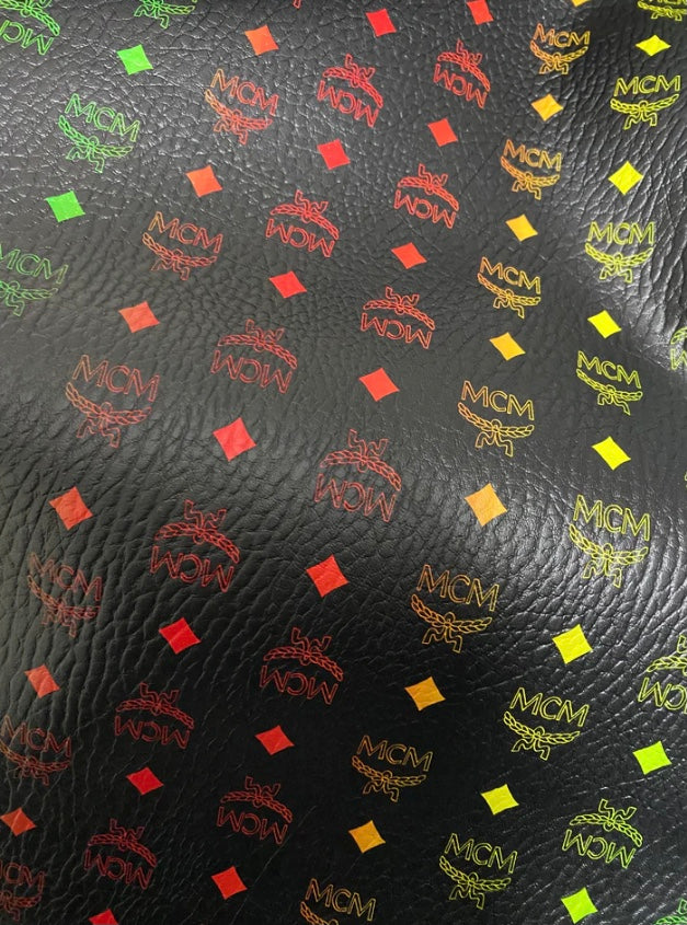 Colorful MCM Designer Vinyl Leather for Custom Bag DIY Crafts