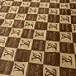 Classic Brown LV Check Knitting Twill Fabric for Crafts Custom