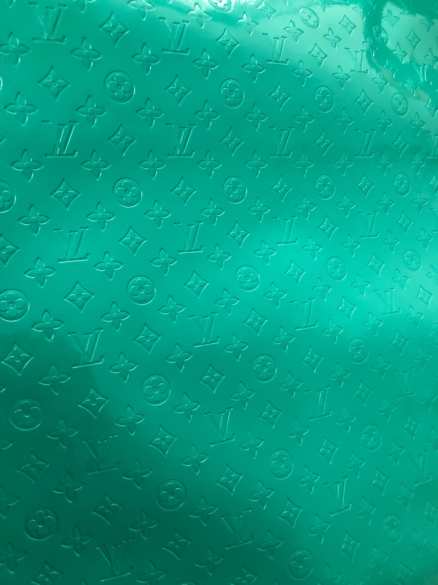 Handmade Green Embossed Lv Leather for Custom Shoes Upholstery