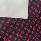 Black Background Pink Hello Kitty LV Vinyl Leather for Custom Sneakers Upholstery