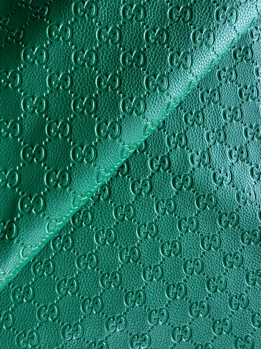 Soft Green Embossed Gucci GG Fabric for Furniture Bag Custom