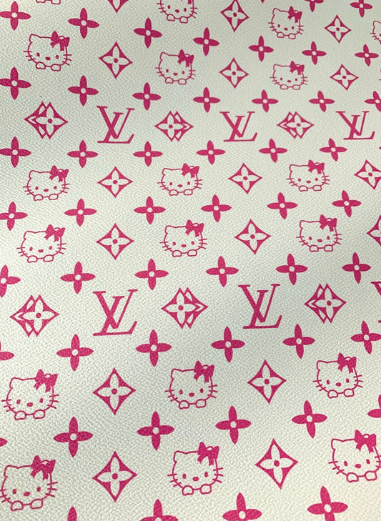 Handmade Pink Hello Kitty LV Leather for Custom Sneaker Crafting