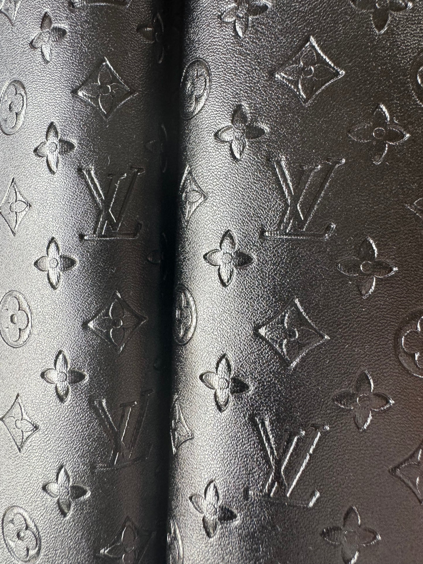 Napa Design Soft Black Embossed Louis Vuitton Small Letter For Upholstery Furniture  Sneaker