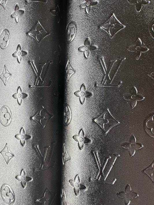 Napa Design Soft Black Embossed Louis Vuitton Small Letter For Upholstery Furniture  Sneaker