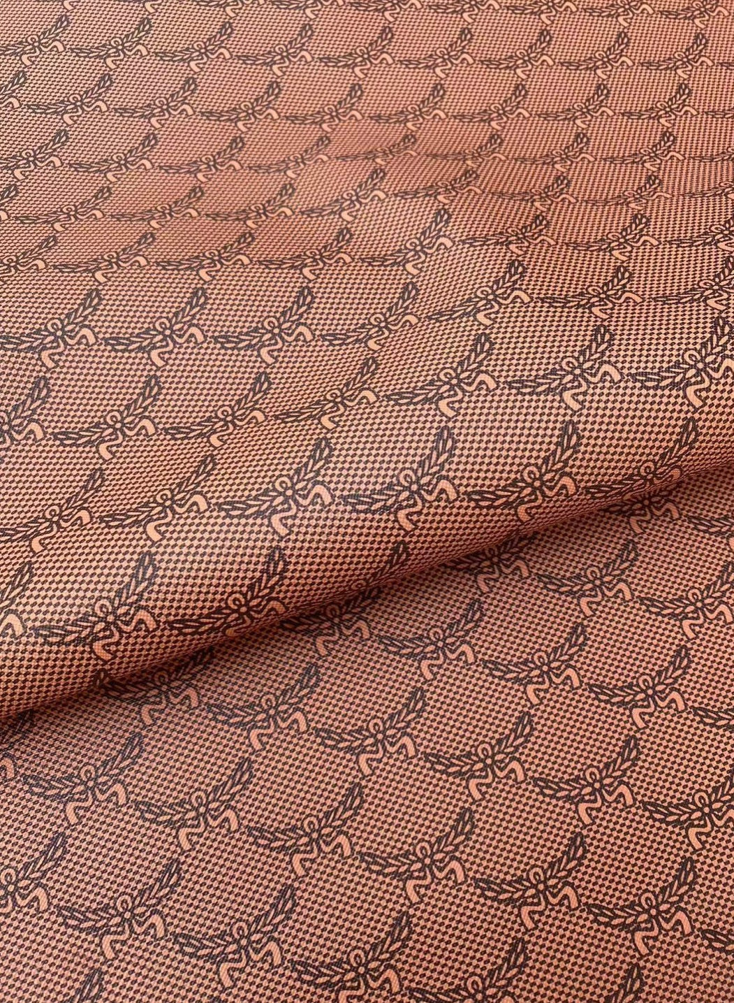 Handmade Brown Mcm Vinyl Leather for Custom Sneakers Upholstery