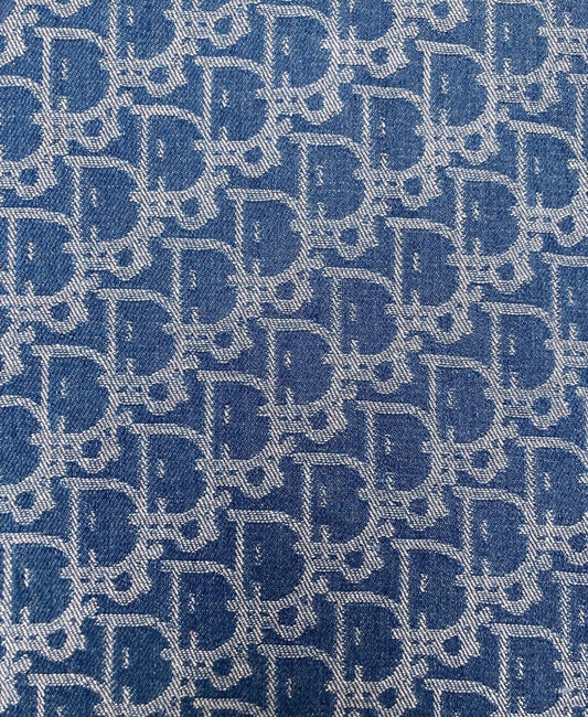 Classic Blue Dior Denim Woven Fabric for Custom Jeanas Crafts