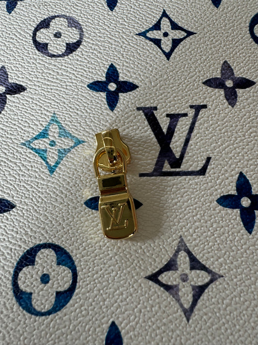 Gold LV Logo Zipper