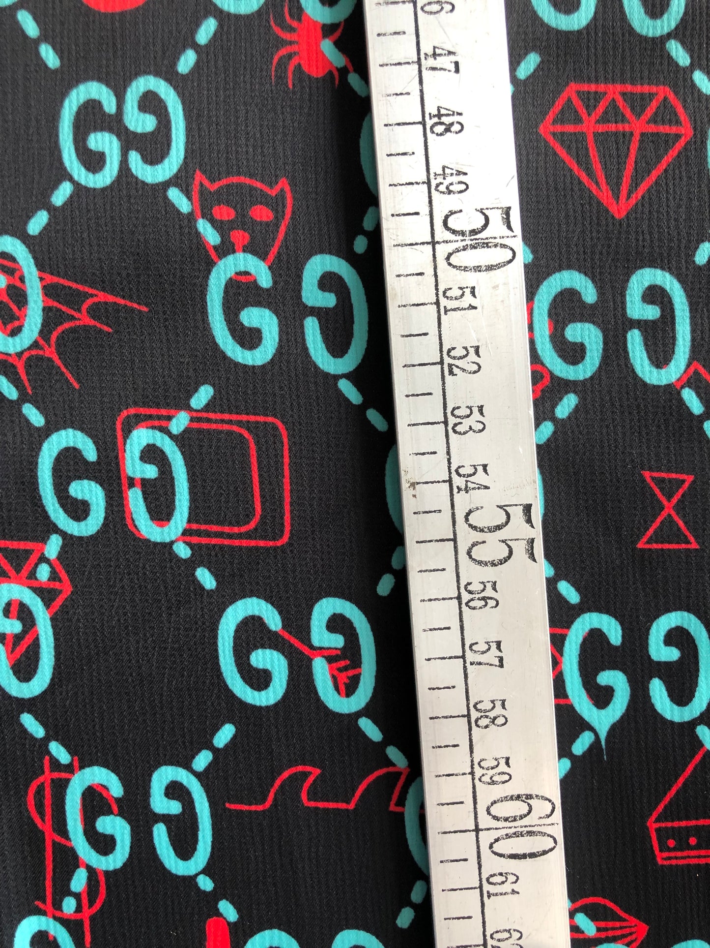 Geometry Gucci Satin fabric for Custom Pajams DIY Sewing