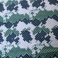 Green Damier Check Lv Cotton Fabric for DIY Crafts