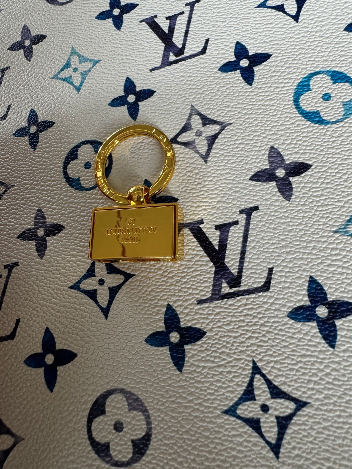 LV Golden Keychain Accessory