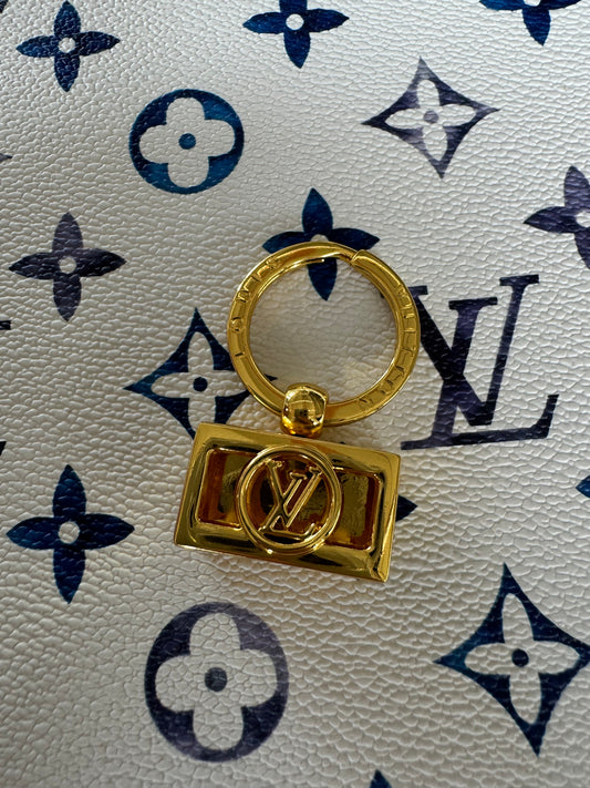 LV Golden Keychain Accessory