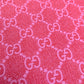 Vintage Pink Gucci Vinyl Leather for Custom Sneakers Upholstery