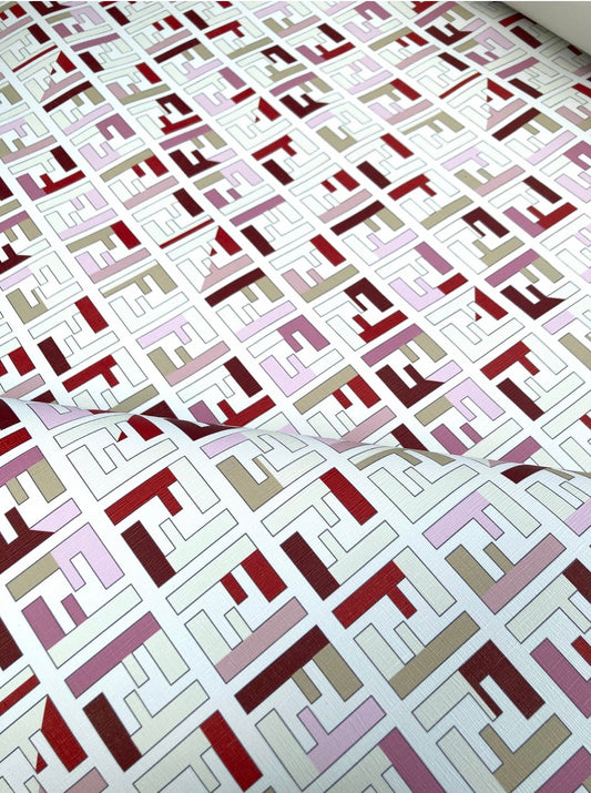 Beautiful Fendi Custom Handmade Vinyl Fabric Sold By The Yard