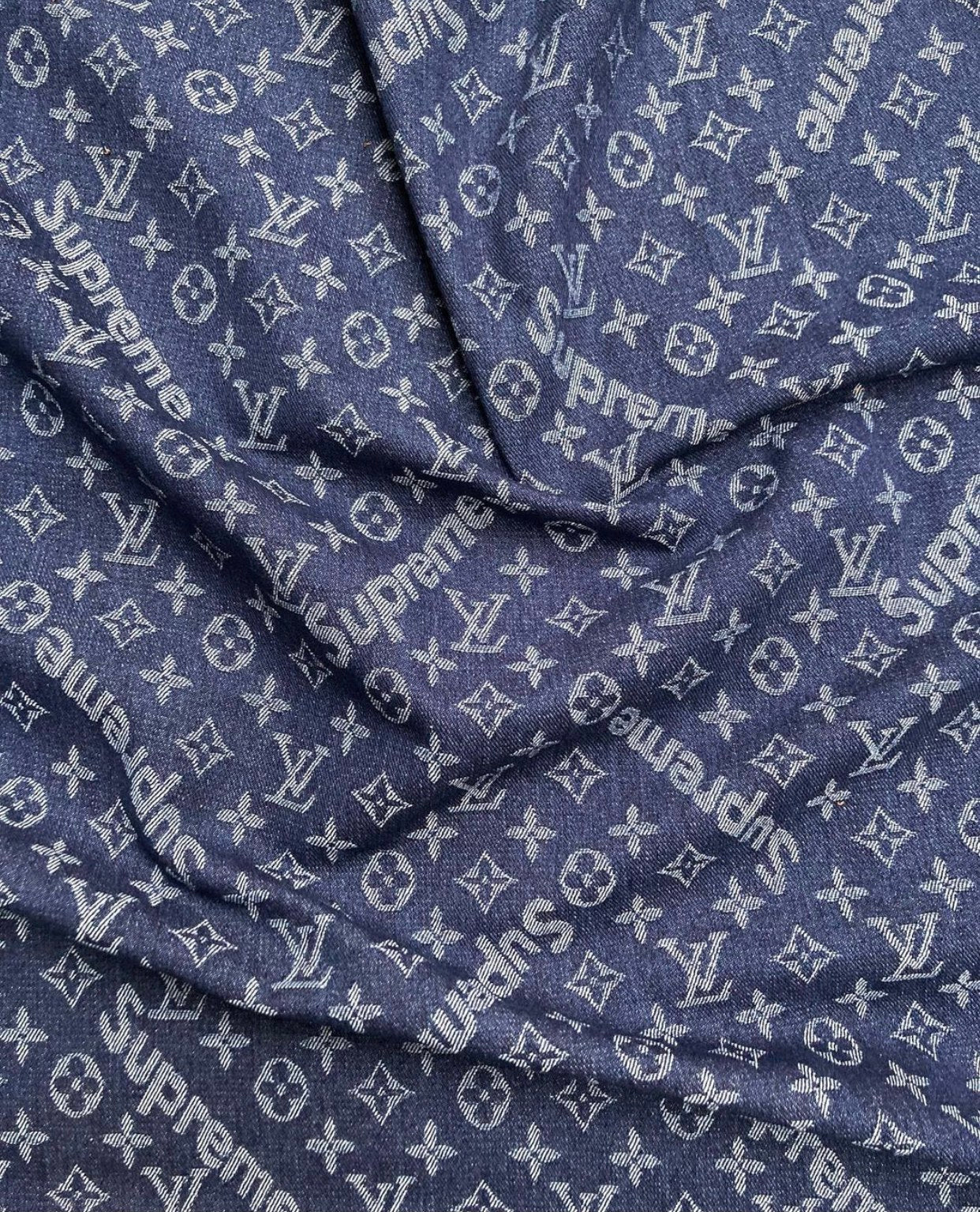 Blue Supreme Lv Denim Fabric for Custom Clothing