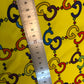 Handmade Bright Yellow Gucci Satin Fabric for Custom Clothing Blouse