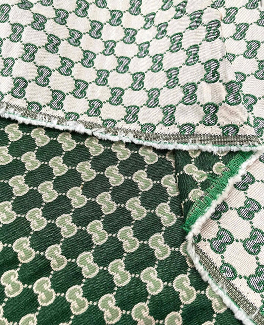 Sewing Soft White Green Gucci Fabric for Custom Designer