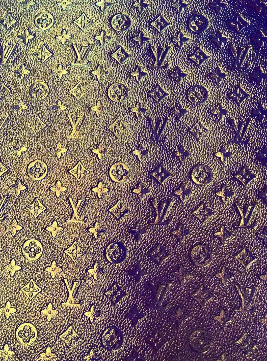 Beautiful Reflective LV Embossed leather for Custom Wallet Upholstery