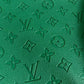 Handmade Malachite Green Soft Embossed LV Vinyl Leather for Custom Sewing Upholstery