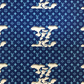 Blue LV Cloud Pattern Leather Fabric For Bag And Shoe Custom
