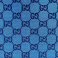 Sewing Cotton Fabric Blue Big Gucci GG Material for Custom Suit