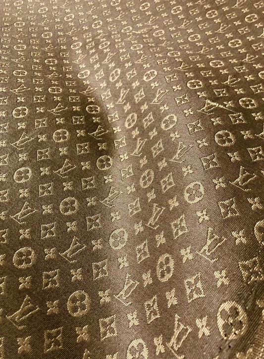 Classic Brown Woven Jacquard LV Fabric for Custom