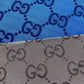 Sewing Cotton Fabric Blue Big Gucci GG Material for Custom Suit