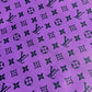 New Pure Purple Designer Leather for Custom Sneakers Bag