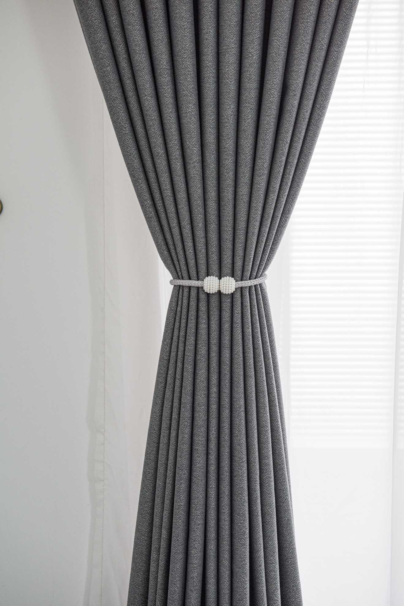 Geometric Patterned-Efficient Thermal Insulated Blackout Curtains Efficient Grommet Drapes | 2 panels