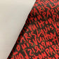 Red LV Graffiti Letter Leather for Shoe Custom