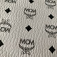 White MCM Vinyl Leather for Custom Sneakers