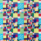 Handmade Colorful Damier Designer Fabric for Custom Sneakers Crafts