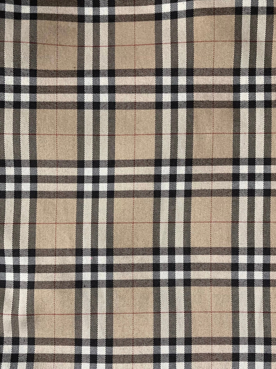 Burberry Check Cotton Brushed Cozy Fabric for Clothing