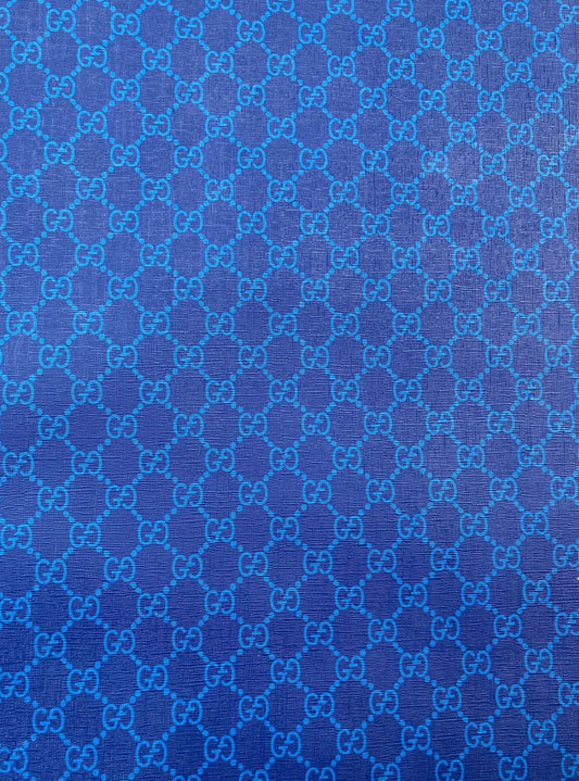 Deep Blue Gucci Vinyl Leather for Upholstery and Shoes