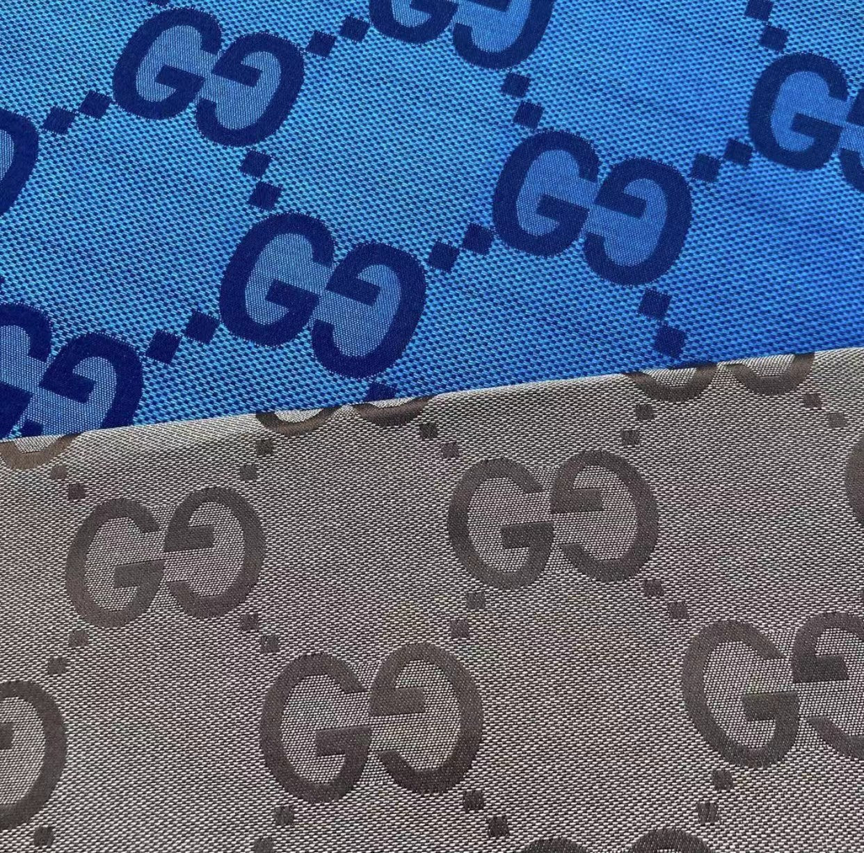 Big Letter Brown Gucci Cotton Fabric for Custom Clothing