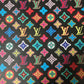 Custom Handmade Vintage Monogram LV Vinyl for Custom Sneakers Upholstery