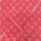 Red Supreme LV Denim Jean Sewing fabric Sell By Yard