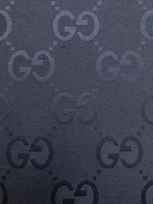 Handmade Custom Black Big Letter Gucci Jacquard Fabric for Clothing and Shoes