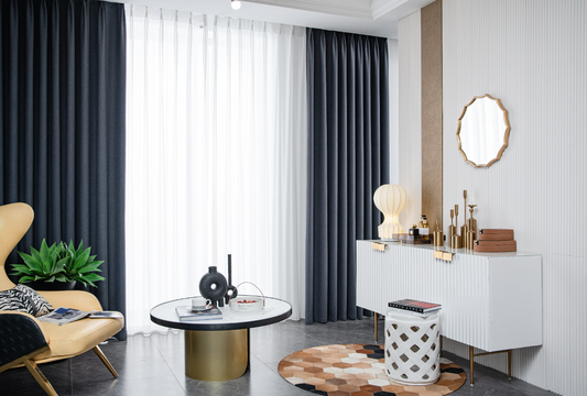 Pure Color Thermal Insulated Blackout Curtains ,Efficient Grommet Drapes | 2 panels