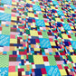 Handmade Colorful Damier Designer Fabric for Custom Sneakers Crafts