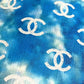 Blue Halo Chanel Vinyl Leather for Crafts Sneakers