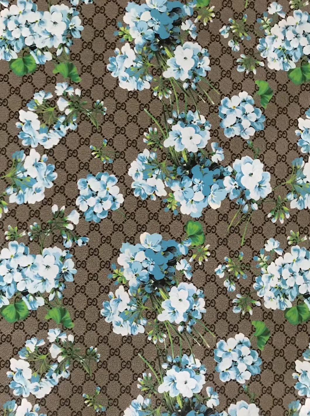Classic Gucci Flower Leather Fabric For Shoe Custom Material