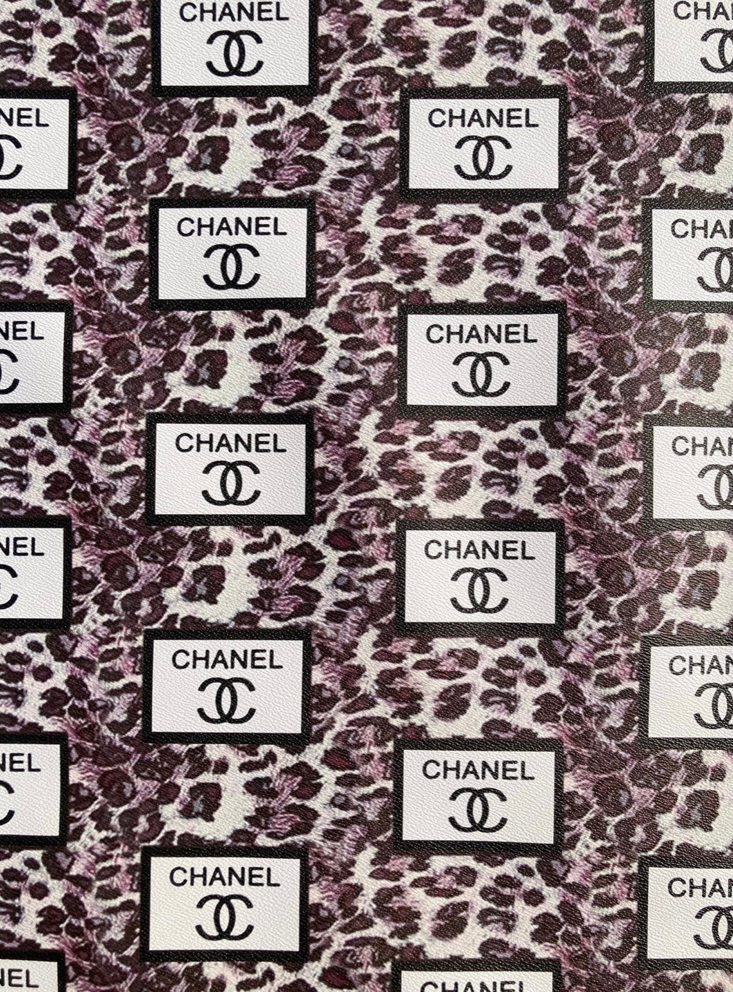 Chanel Leopard Print Lettering Vinyl for Bag
