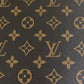 Crafted Classic Brown LV  Vinyl Leather Fabric For Sale